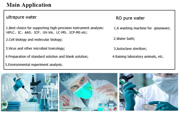 Microbiological Media Reagents Lab Ultrapure Water Purification Machines System