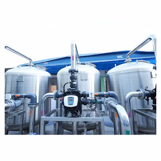 Système d'adoucisseur d'eau commercial Sf-1000L-100000lph avec vanne Autotrol